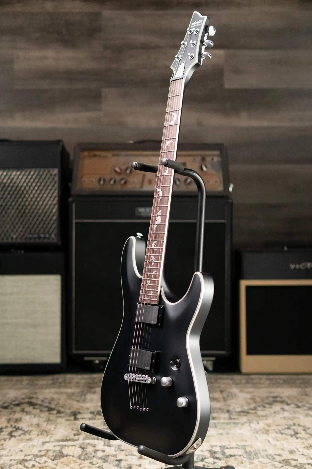 Schecter Damien Platinum-6 Electric Guitar – Satin Black