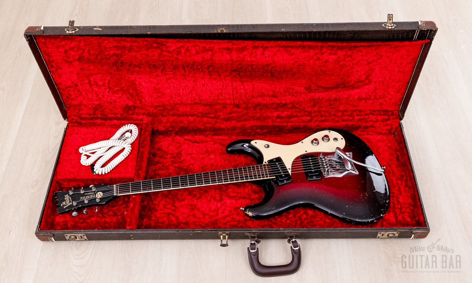 1964 Mosrite Ventures Model Vintage Guitar Red Sunburst w/ Vibramute, Case