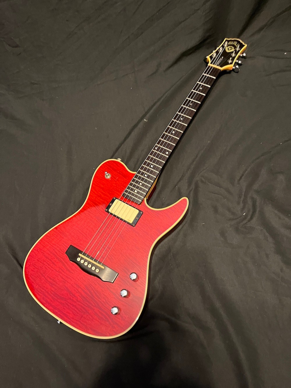 1994 Guild Crossroads CR01 Acoustic/Electric Guitar Red Flame Top #1 of 97 Made