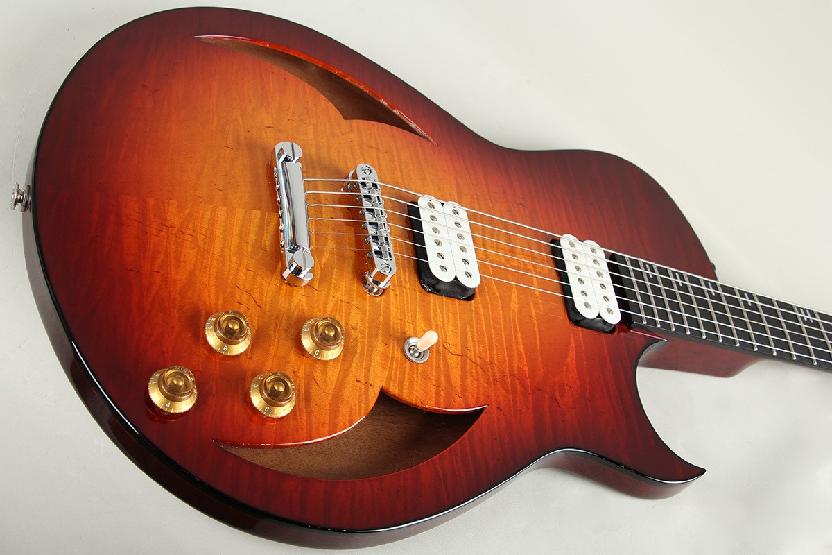 Marchione Semi Hollow Baritone 59 Burst / Figured Maple Mahogany Back The First