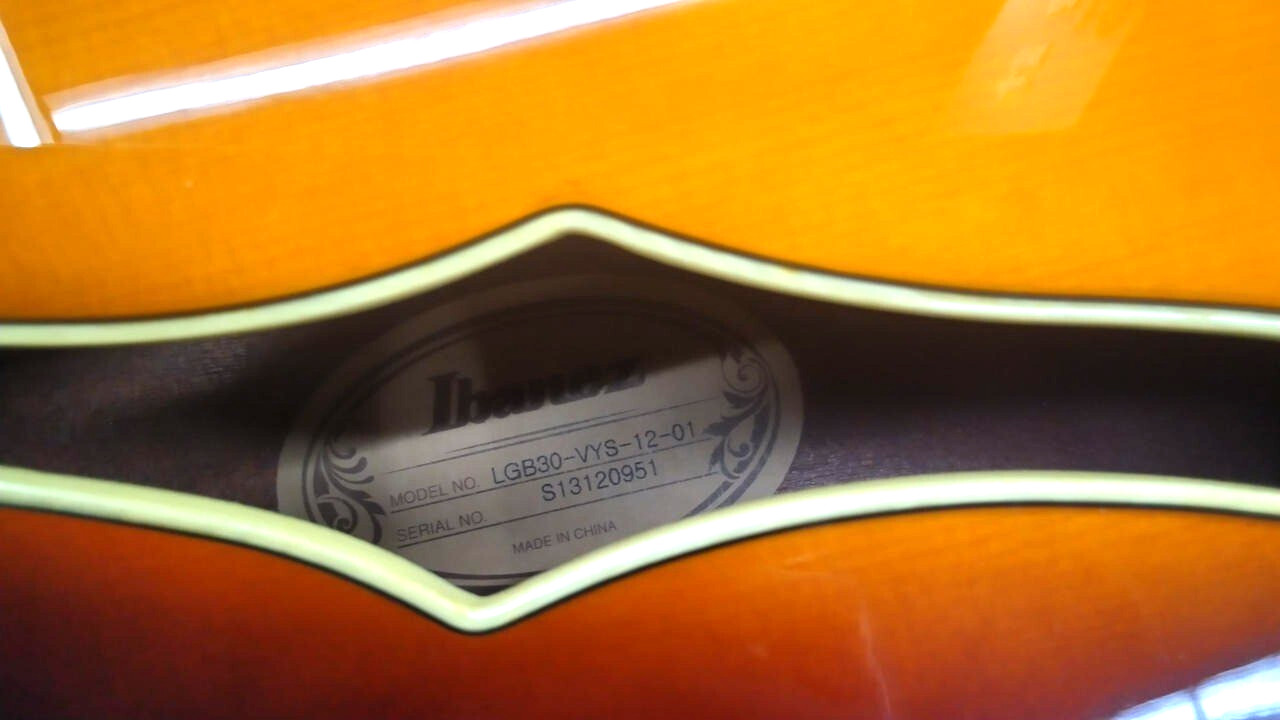 Ibanez LGB30 George Benson Model Semi-Hollow Guitar Sunburst Bigsby