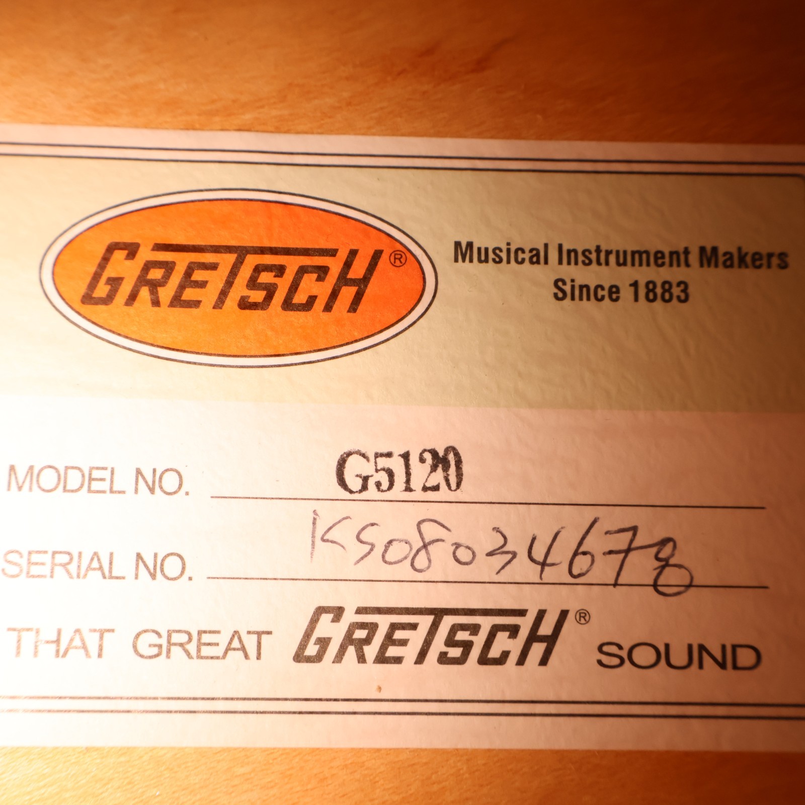 2008 Gretsch G5120 Electromatic Hollow Body 125th Ann. Elec. Guitar W/ Gig Bag