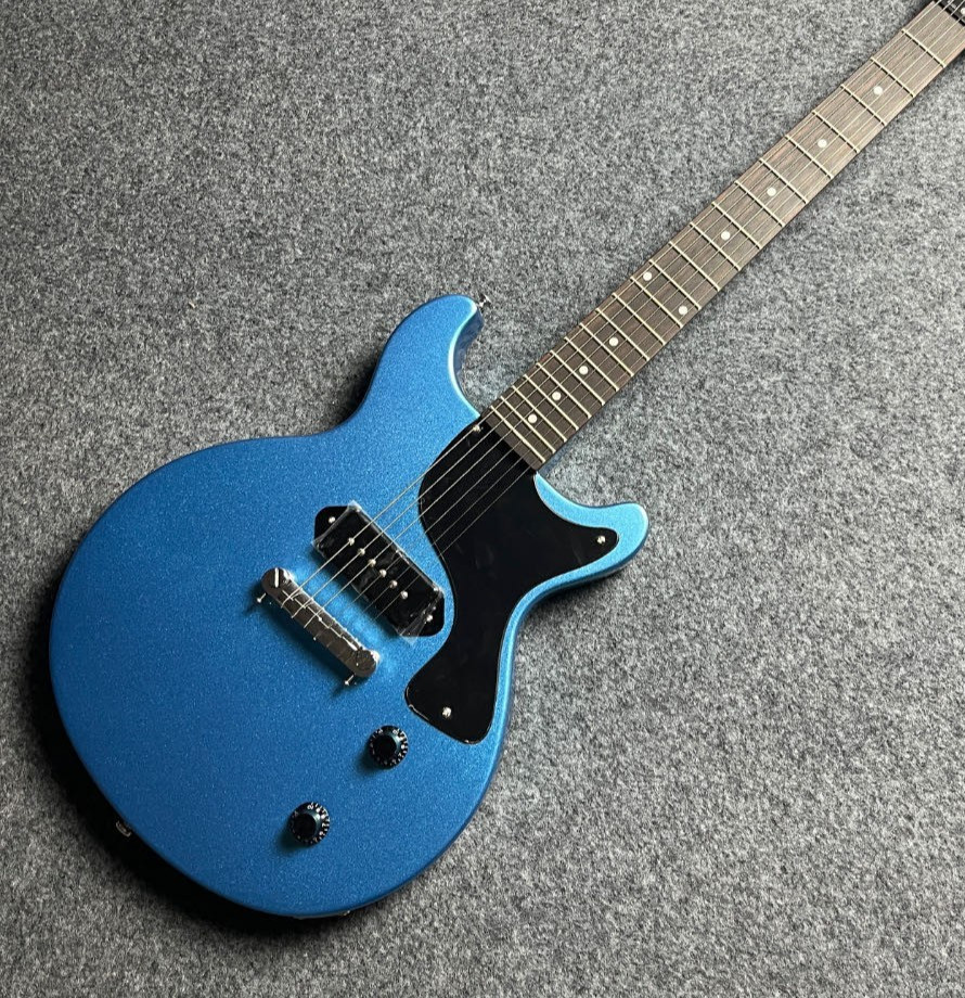 Blue Electric Guitar with Black Guard Plate, 6 Strings Rock