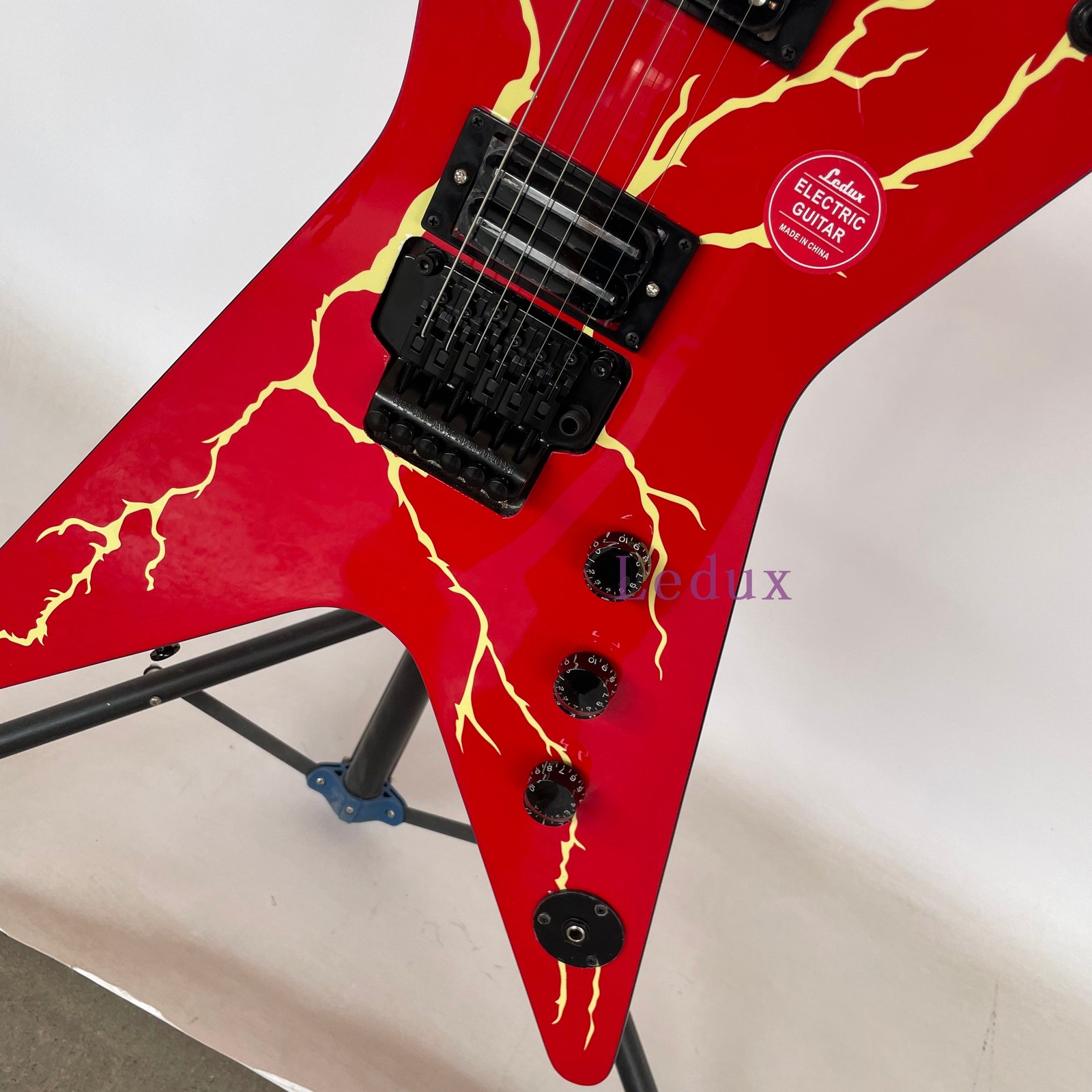 Custom Dimebag Darrell Rebel H-H Pickup FR Bridge Rosewood Freteboard Red