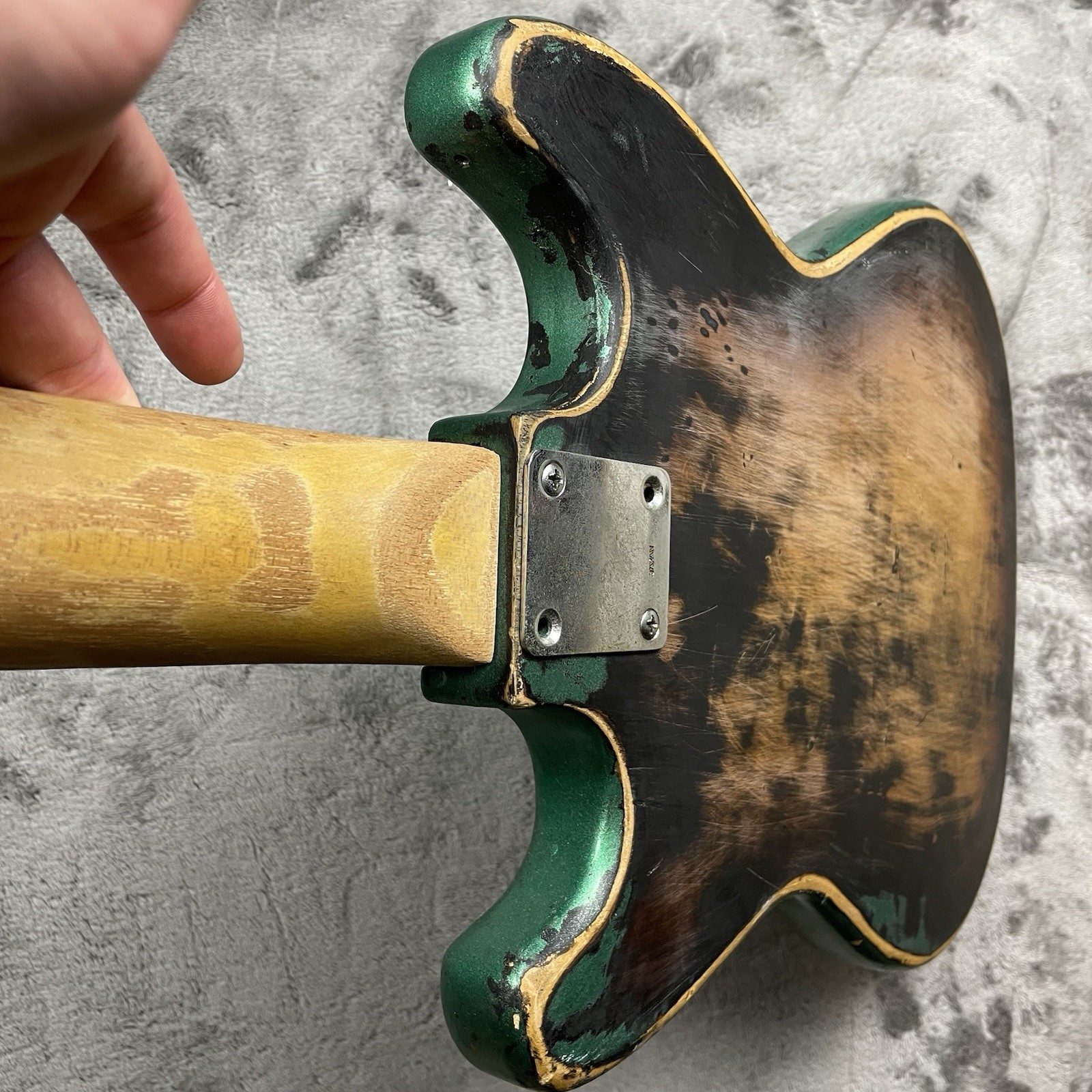 VTG 60s 70s Teisco Decca Knox MIJ Japan Electric Guitar Body Metallic Green RH