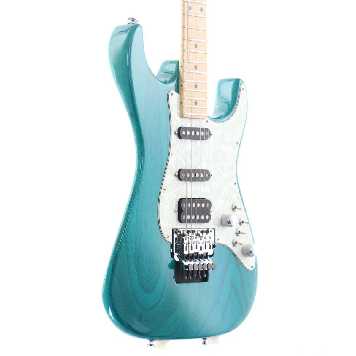 Tom Anderson The Classic Ash Bora Blue/Maple Fingerboard Floyd Rose Locking Safe