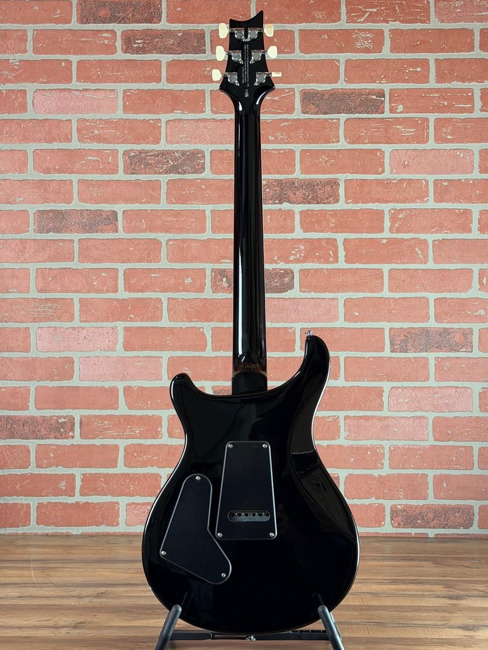PRS SE Custom 24 Quilt Electric Guitar – Teal Black (Black Back)