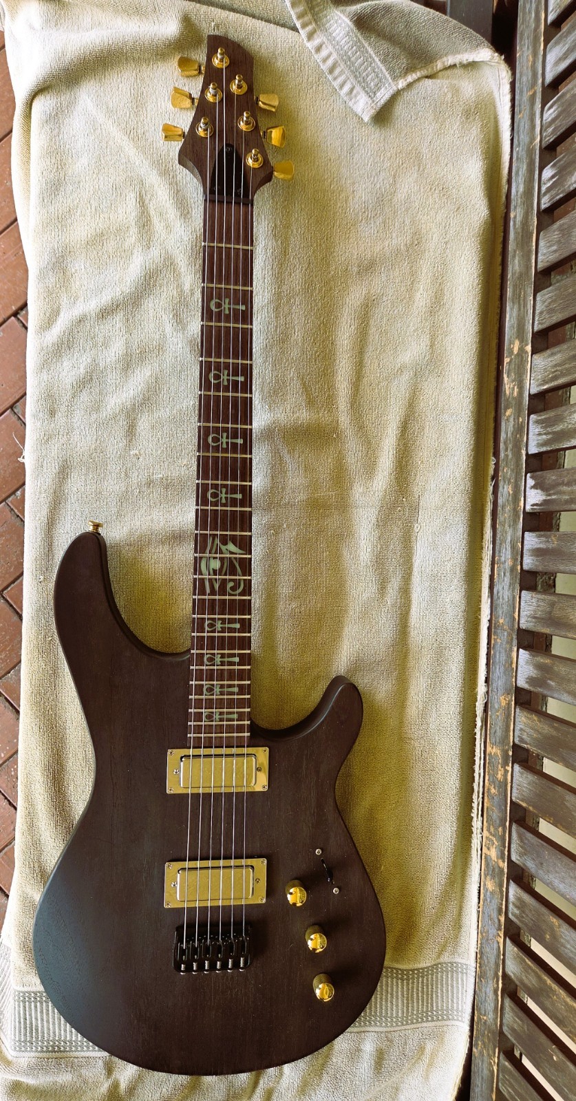 Warmoth Strat Soloist Style Guitar exotic wood Gibson PU’s & Harness Fender GB