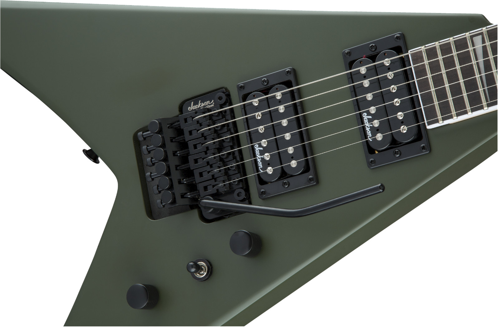 Jackson JS32 KV Matte Army Drab, Amaranth Fretboard, V Style Electric Guitar