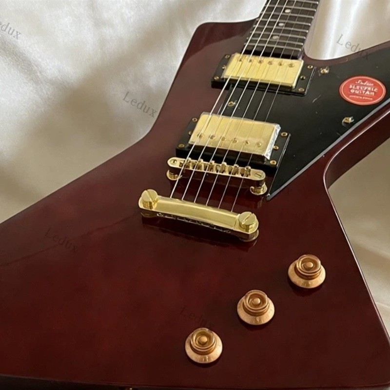 Ledux Futura Solid Electric Guitar Stainless Rounded Fret Edge Vintage Natural