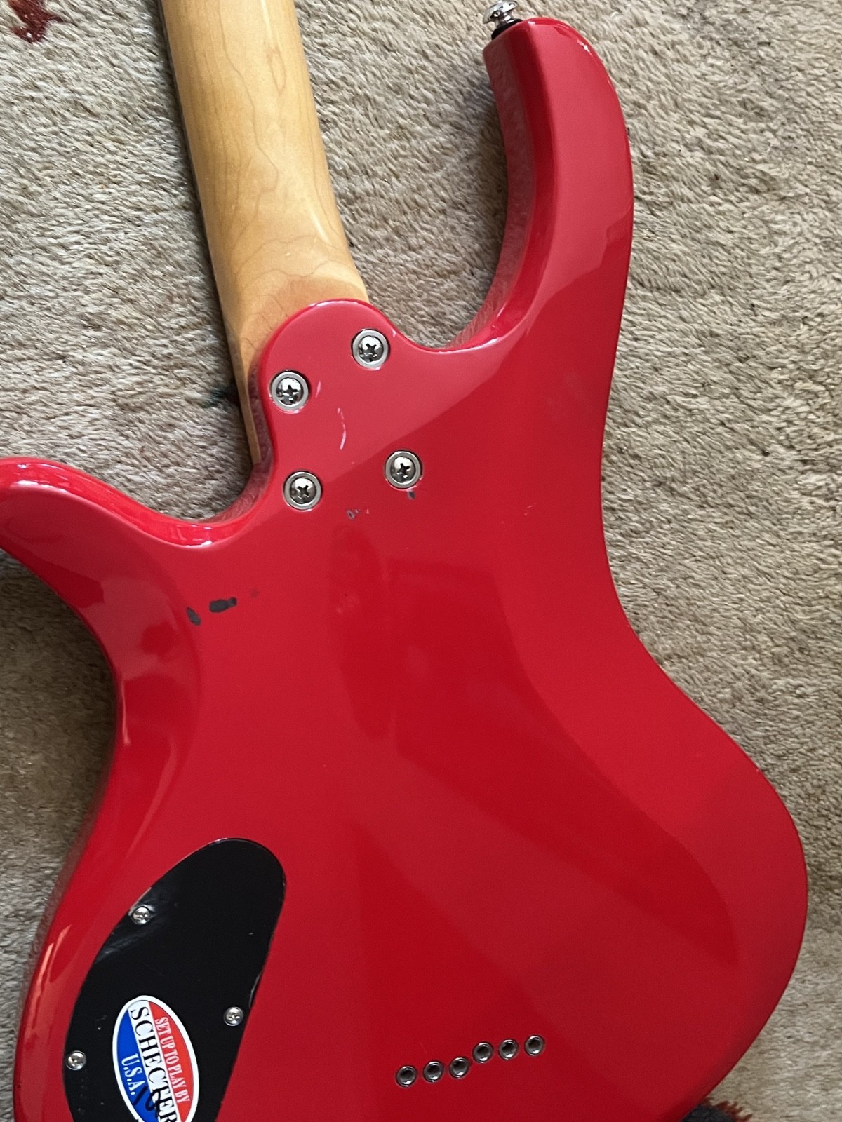 Schecter Diamond Series Riot-6 Electric Guitar Gloss Red Dual Humbucker Rare