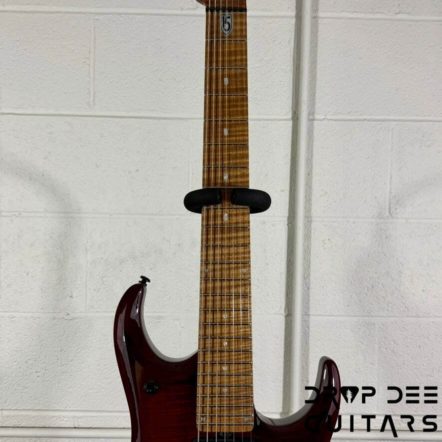 Ernie Ball Music Man JP15-7 7-String Electric Guitar w/ Case – Red Tide