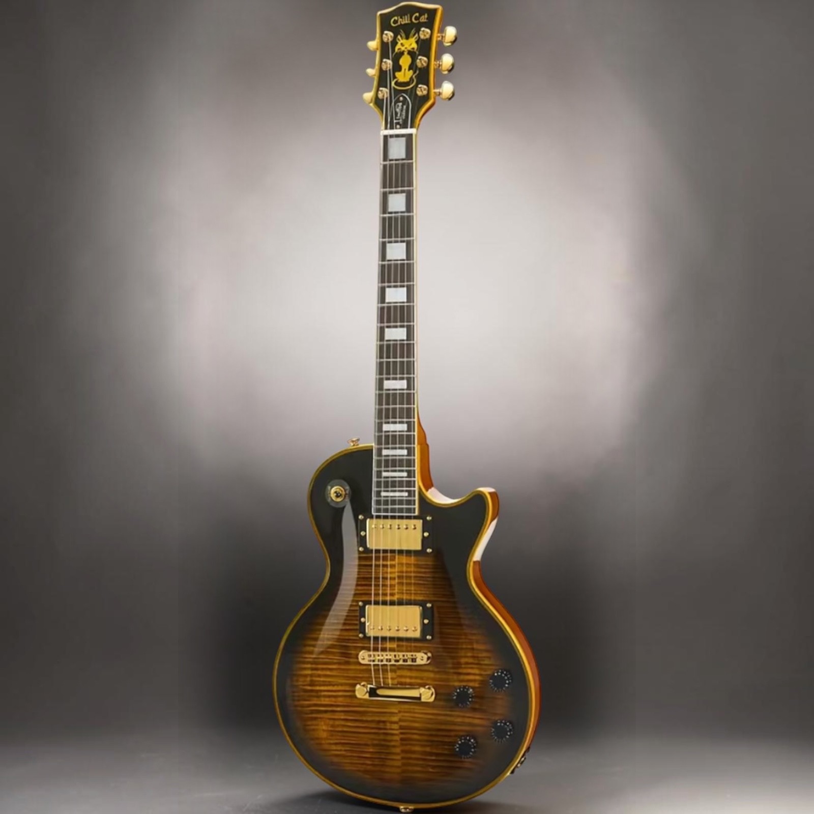 Chill Cat MOD SHOP Collection Bat Edition Yellow Widow Electric Guitar