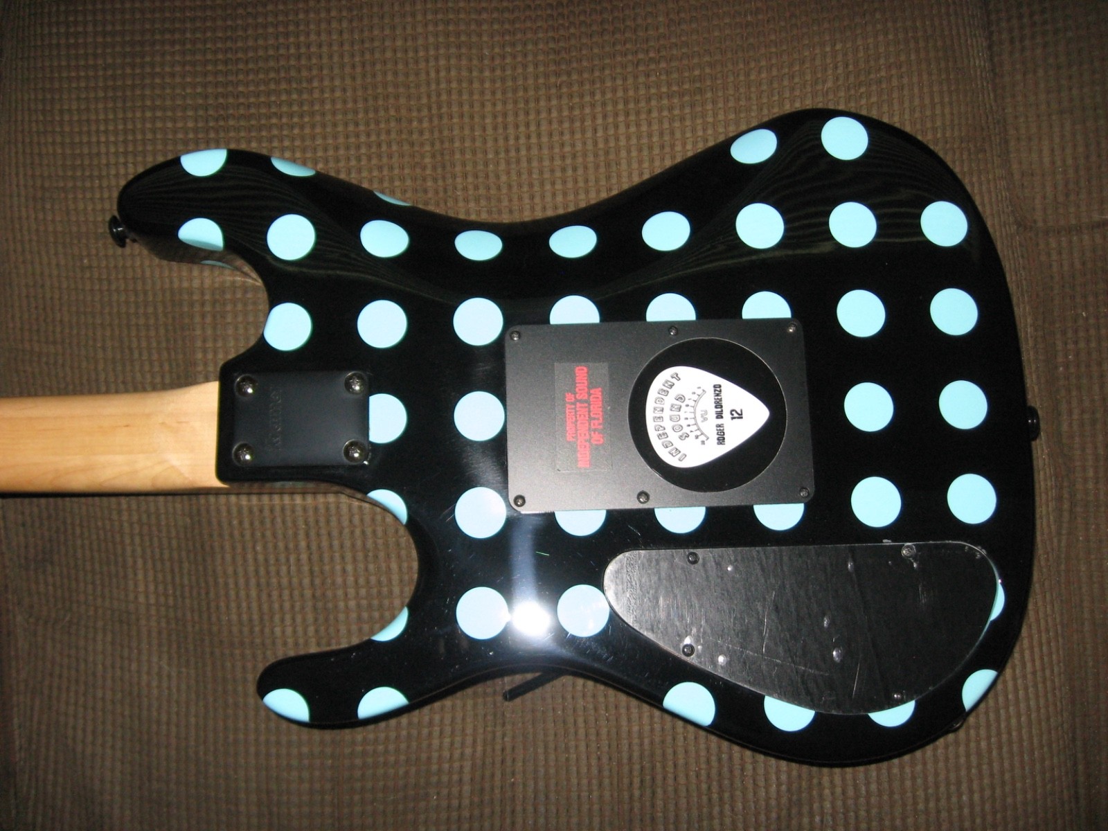 Kramer NightSwan Electric Guitar – Black With Blue Polka Dots