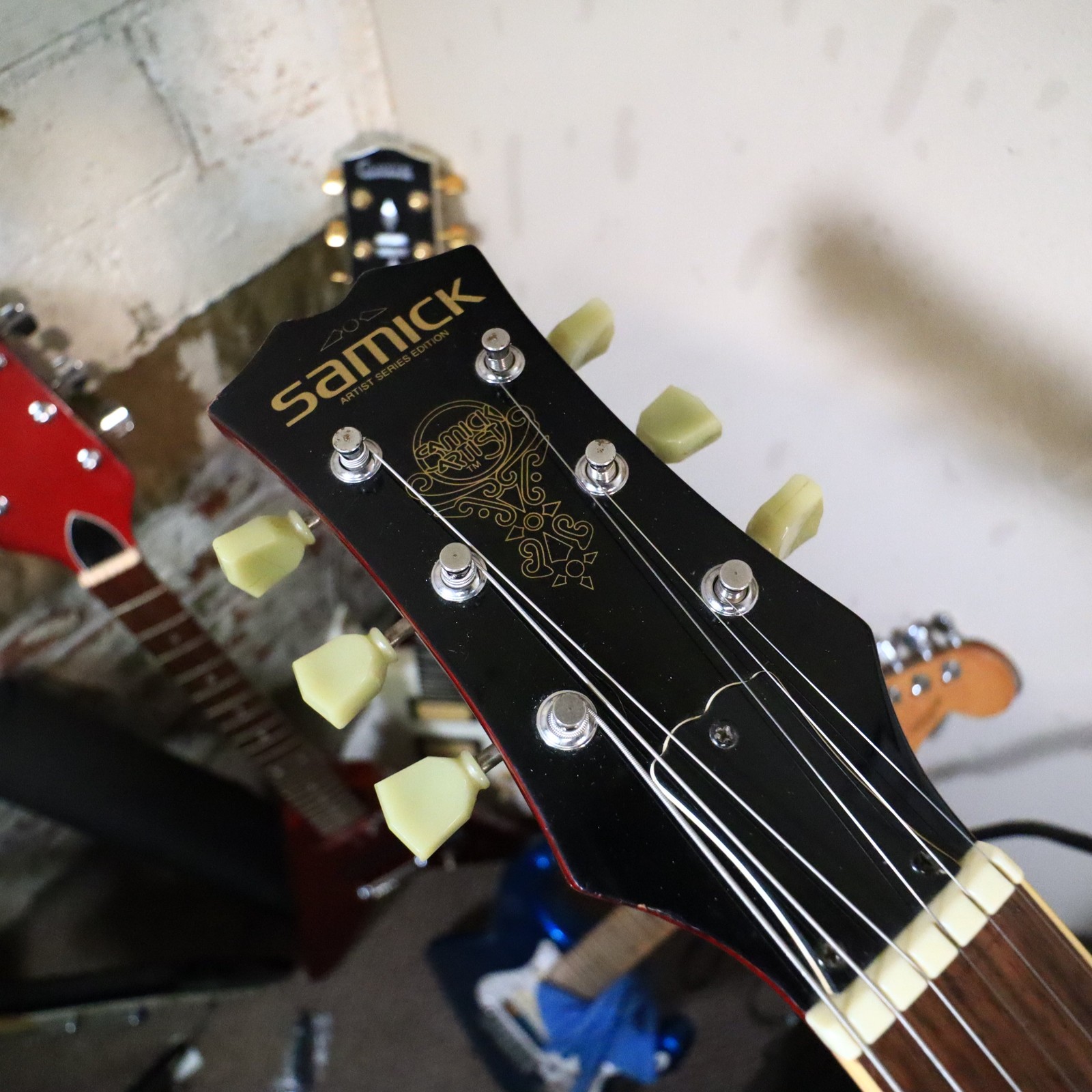 1996 Samick Artist Series SG Electric Guitar Cherry Red