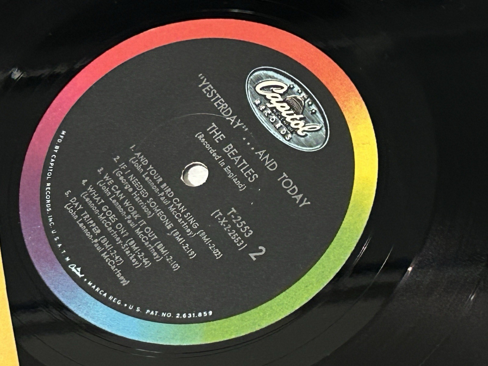 THE BEATLES YESTERDAY AND TODAY LP. MONO 2ND STATE BUTCHER COVER T-2553. VG/VG+