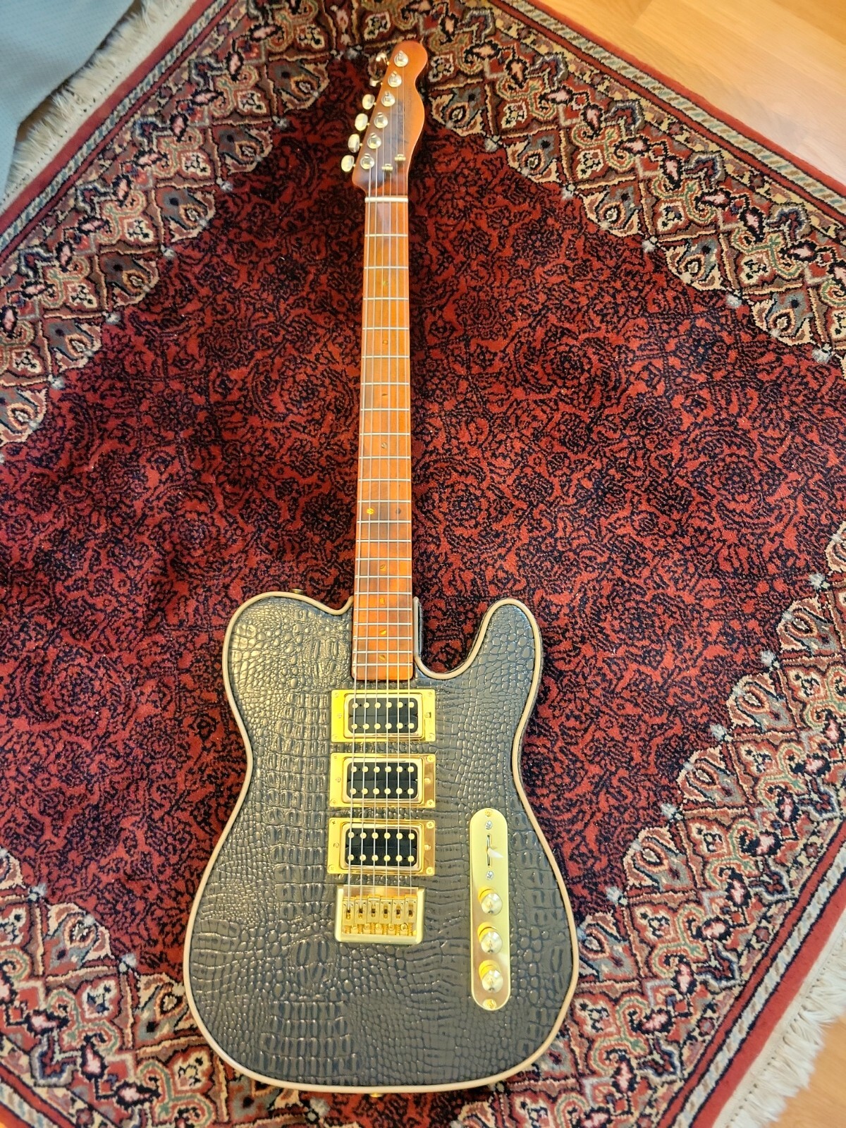 Reduced! My Big Al ‘Tele-Gator’, A Solid Ash Alligator Finished Solid Body Tele’