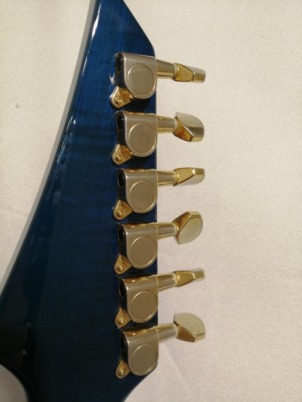 GROVERJACKSON SOLOIST SEE THROUGH BLUE Electric Guitar