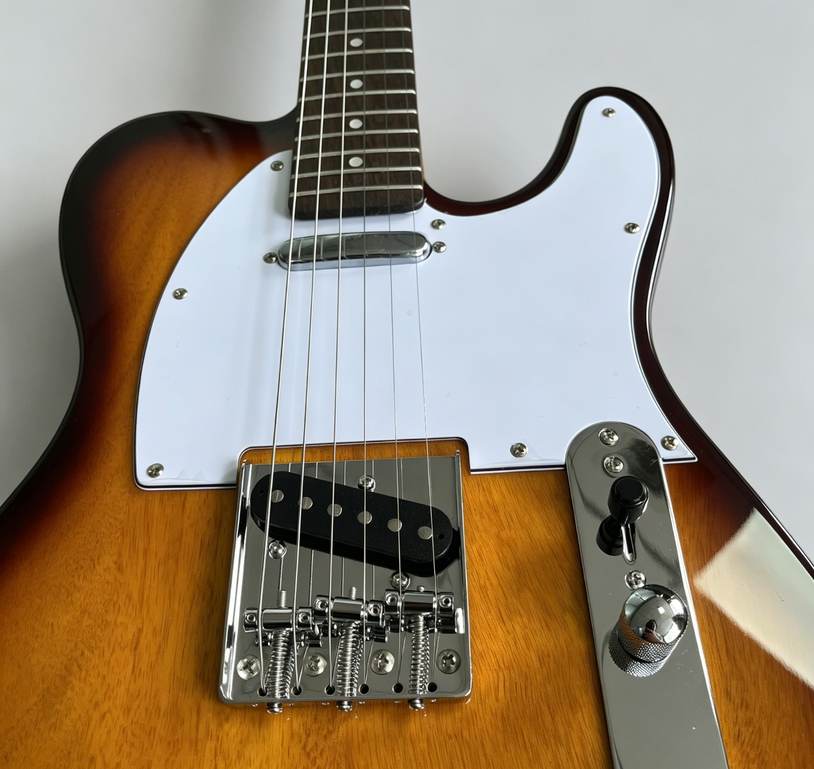 US STOCK TL Style Electric Guitar Sunburst Gloss Rosewood Fretboard Alder Body