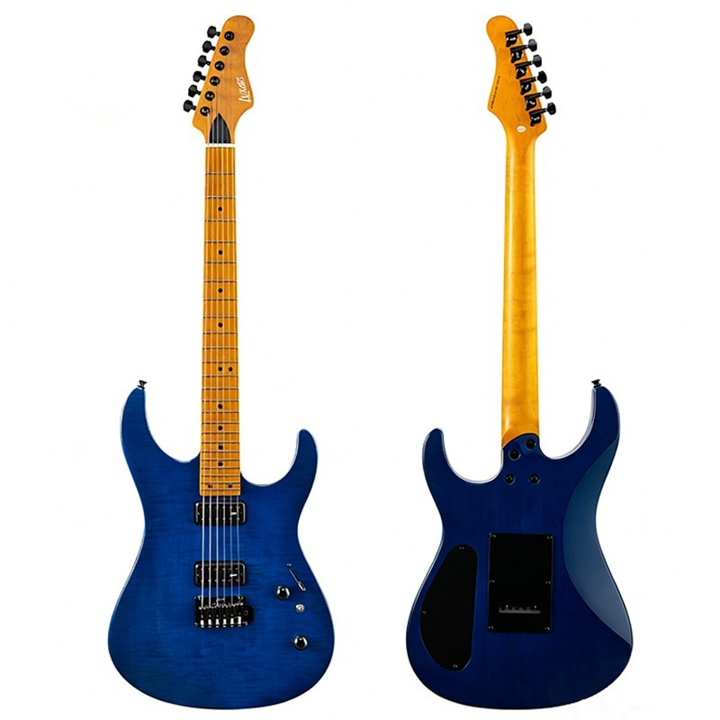 24-Fret Basswood Body Electric Guitar with Tiger Maple Veneer