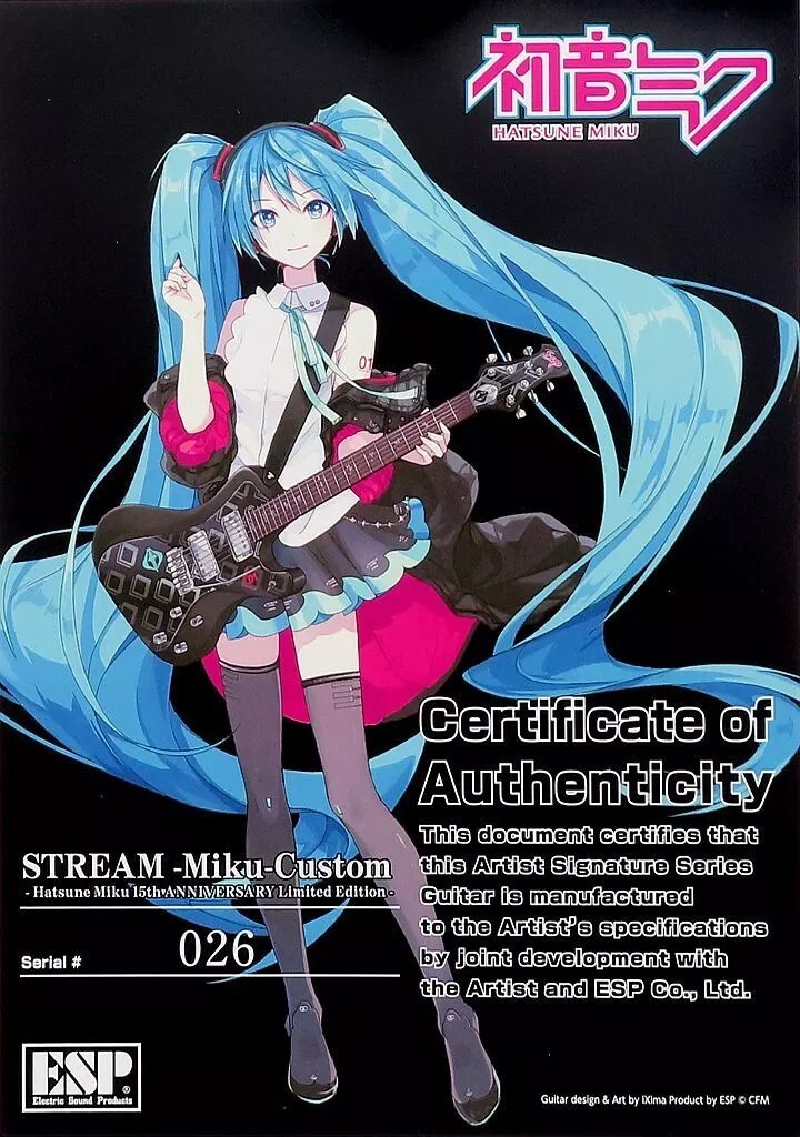 ESP STREAM-Miku-Hatsune Miku 15th ANNI Limited 39 pieces 2023 Black Japan