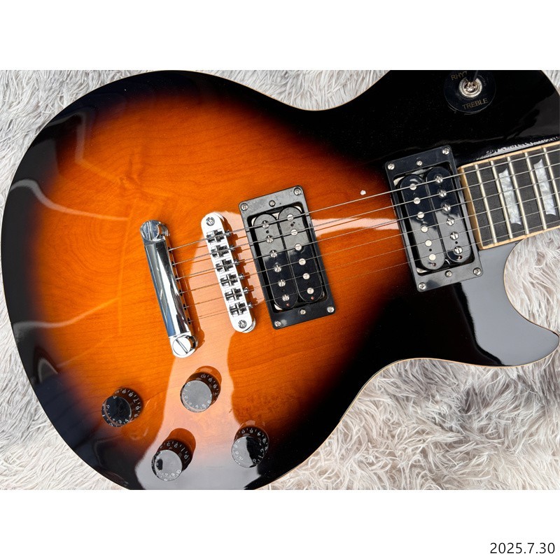 Electric guitar Tobacco black edge burst solid plain maple board top No pickgua