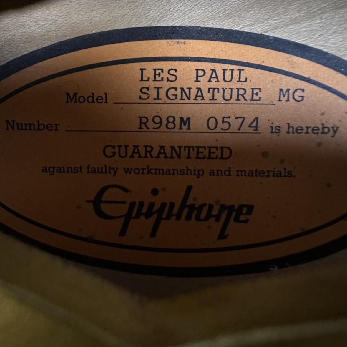 Epiphone Les Paul Signature SN.R98M 0574 with soft case 3.30kg Electric Guitar