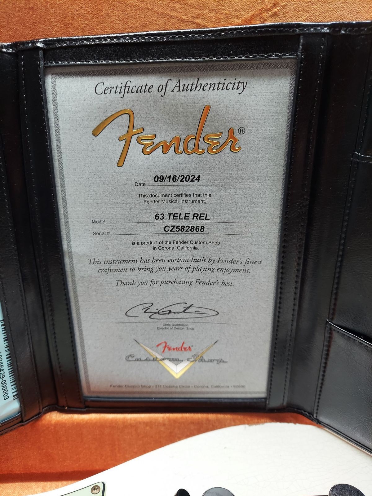 2024 Fender Custom Shop ’63 Telecaster COA Iconic Tone and Playability