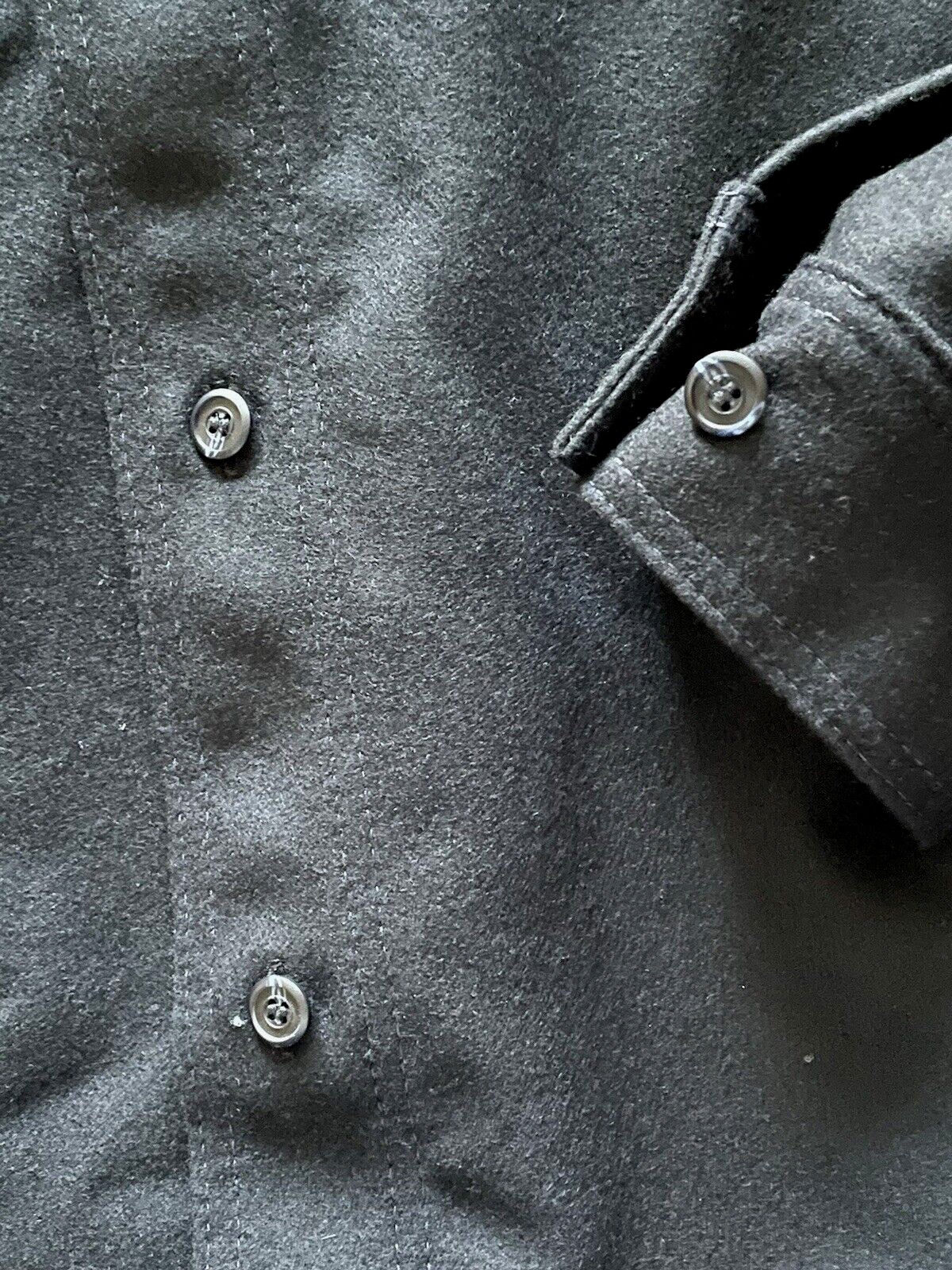$395 NWT FILSON Navy Blue M -L Premium Wool Jac Shirt w/ XL sleeves Made in USA