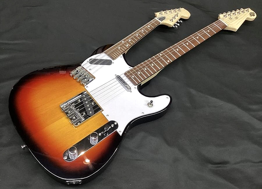 Eastwood Teleolin Sunburst Double Neck Vintage Rare Guitar Mandolin Unique Japan