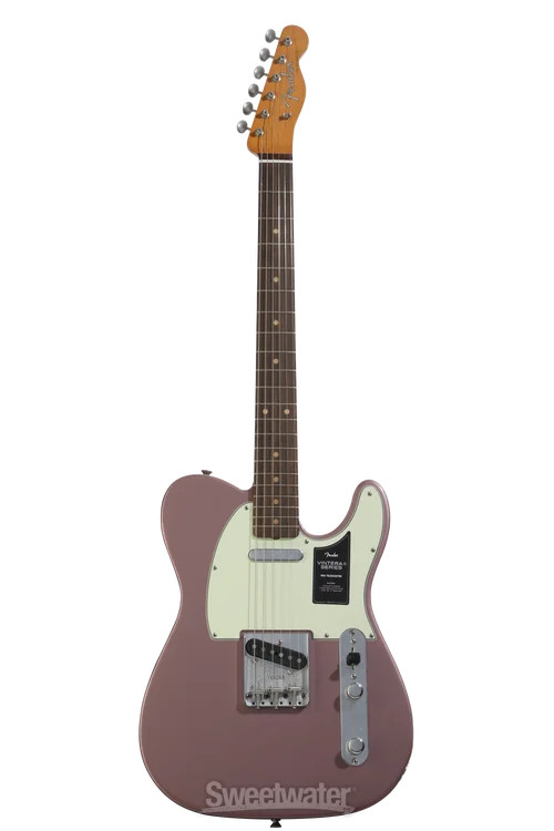 Fender Limited Vintera II Road Worn ’60s Telecaster Electric Guitar – Burgundy