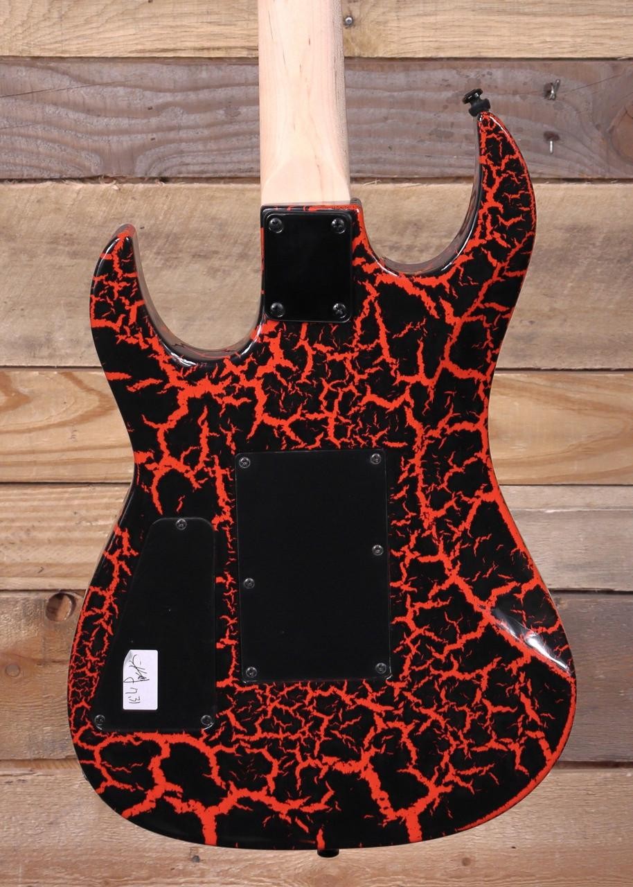 BC Rich Gunslinger Retro II Electric Guitar Red Crackle w/ Floyd Rose