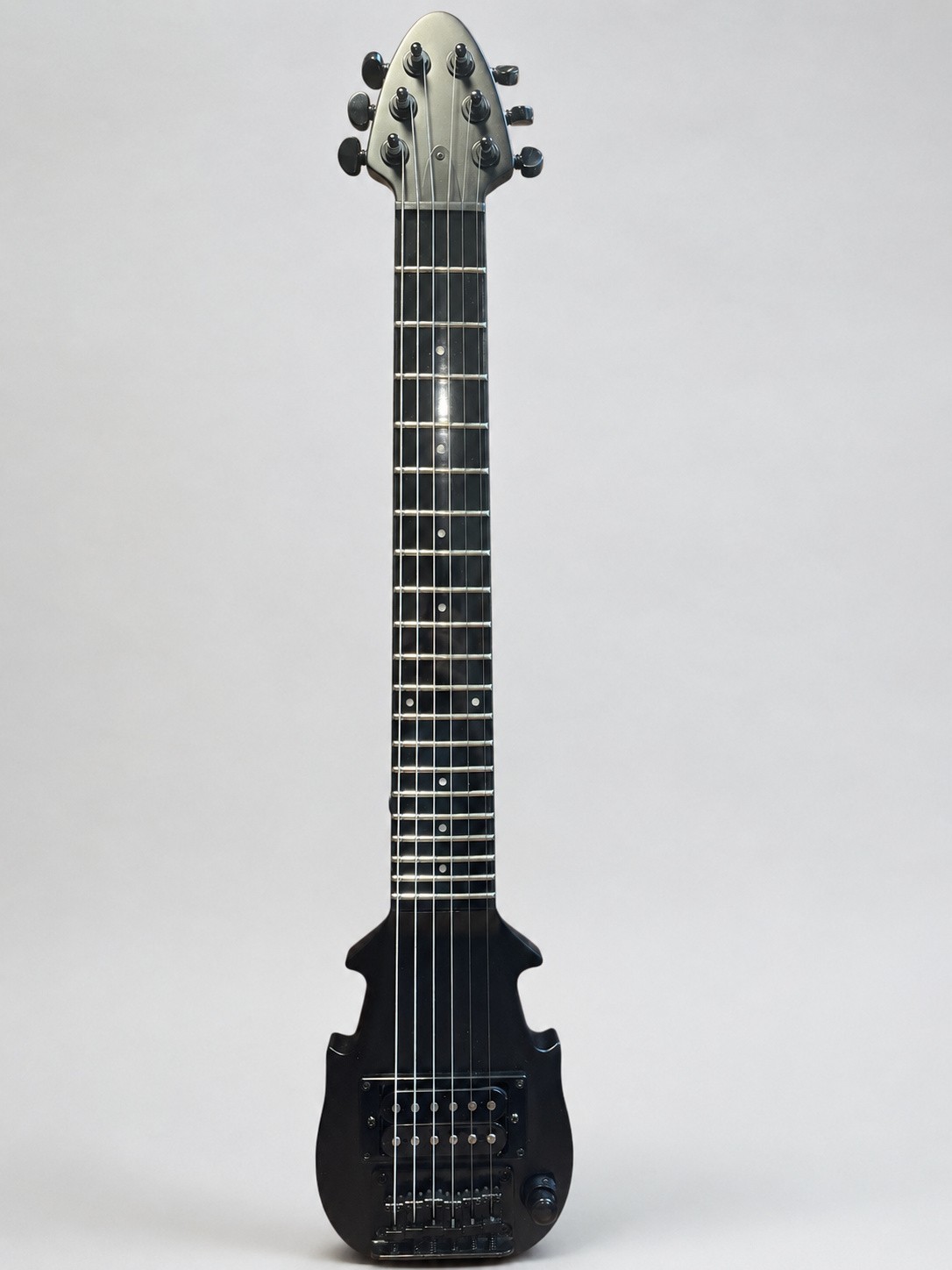 PalmGuitar V2 Compact 6 String Electric Travel Guitar Black with Case Open Box