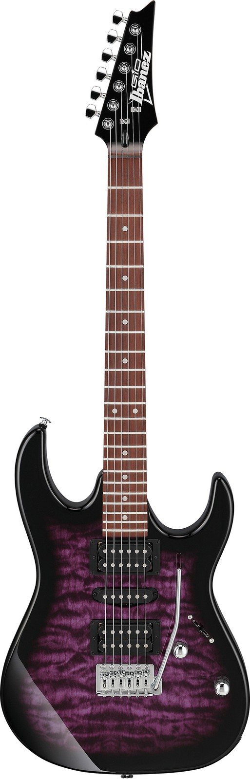 Ibanez GRX70QA RG Gio Electric Guitar – Transparent Violet Sunburst w/ Gig Bag