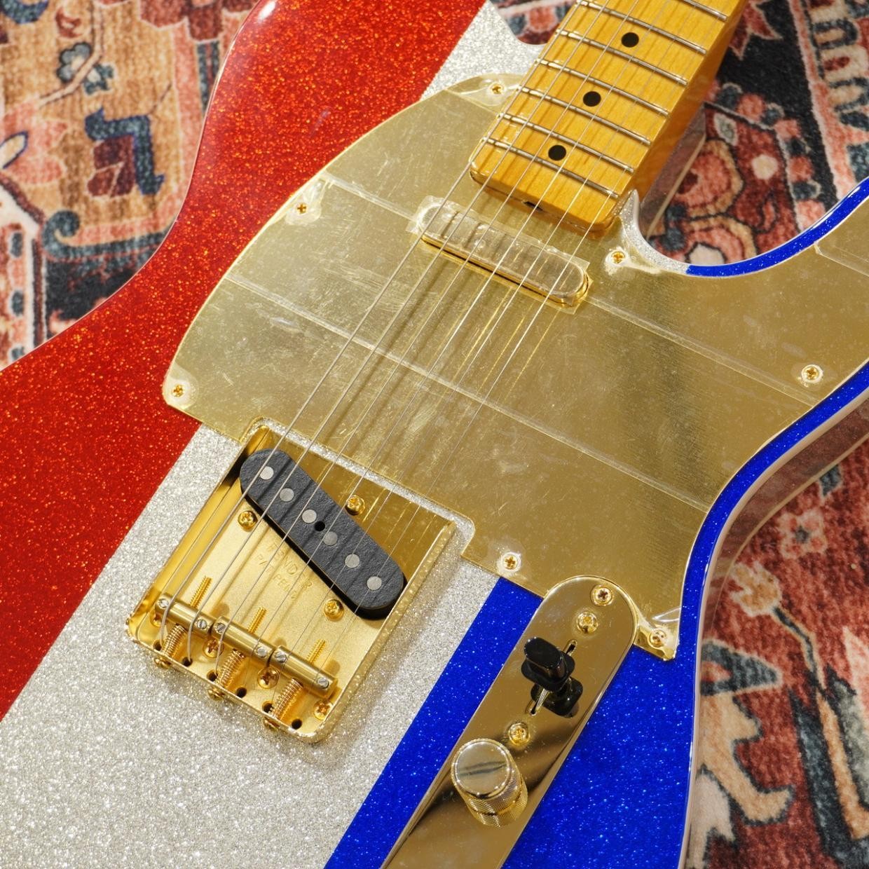 Fender Limited Buck Owens Telecaster Red Silver And Blue Sparkle *Ci896