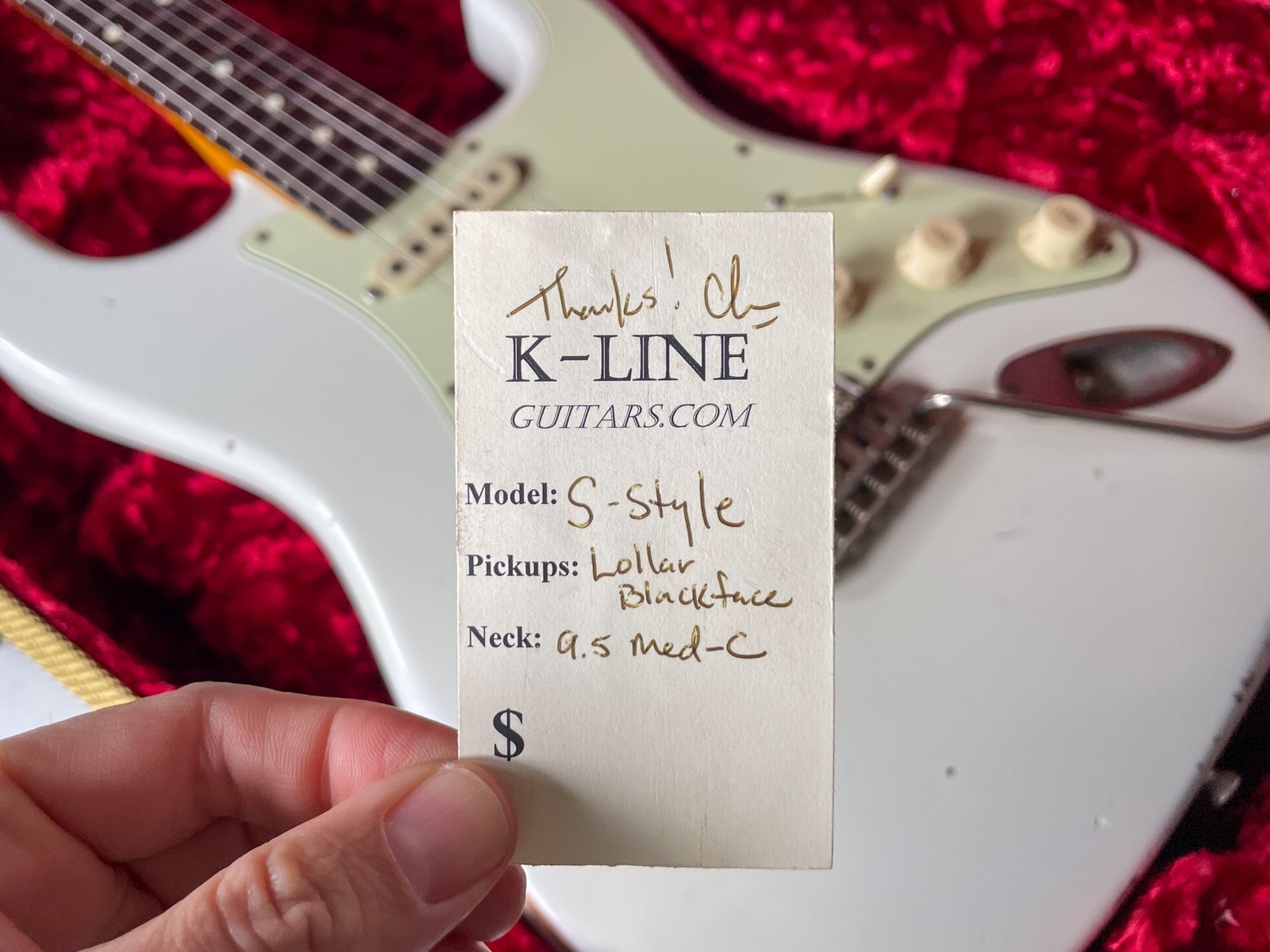 2006 K-Line S-Type #009 Stratocaster Style Olympic White Relic w/HSC