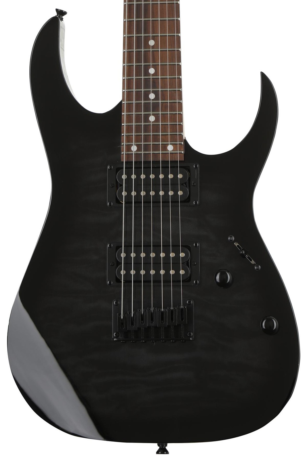 Ibanez Gio GRG7221QA – Transparent Black Sunburst
