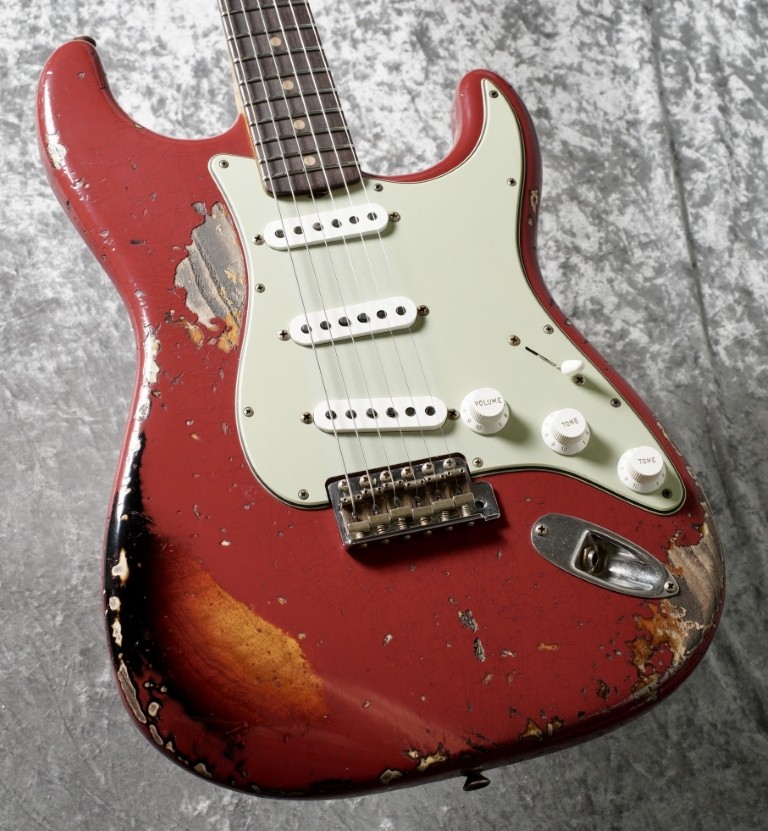 Fender Custom Shop 1961 Stratocaster Super Heavy Relic Aged Dakota Red 3Color Su