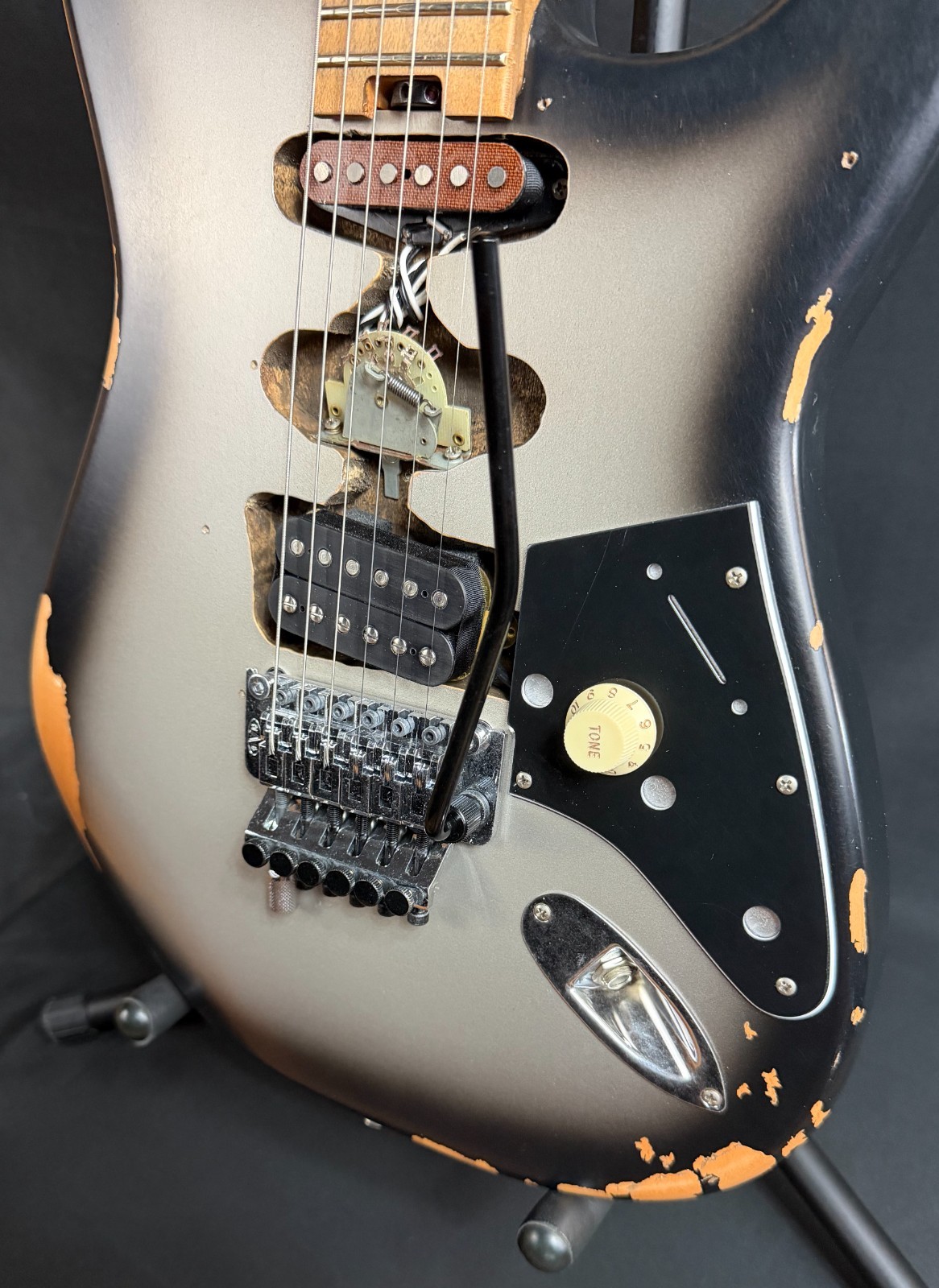 EVH Frankenstein Relic Series Frankie Electric Guitar Relic Silverburst w/ Bag