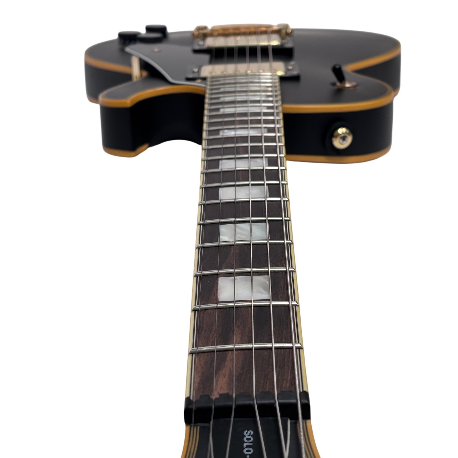 Schecter Solo-II Custom Electric Guitar – Aged Black Satin Mahogony Ebony Fret