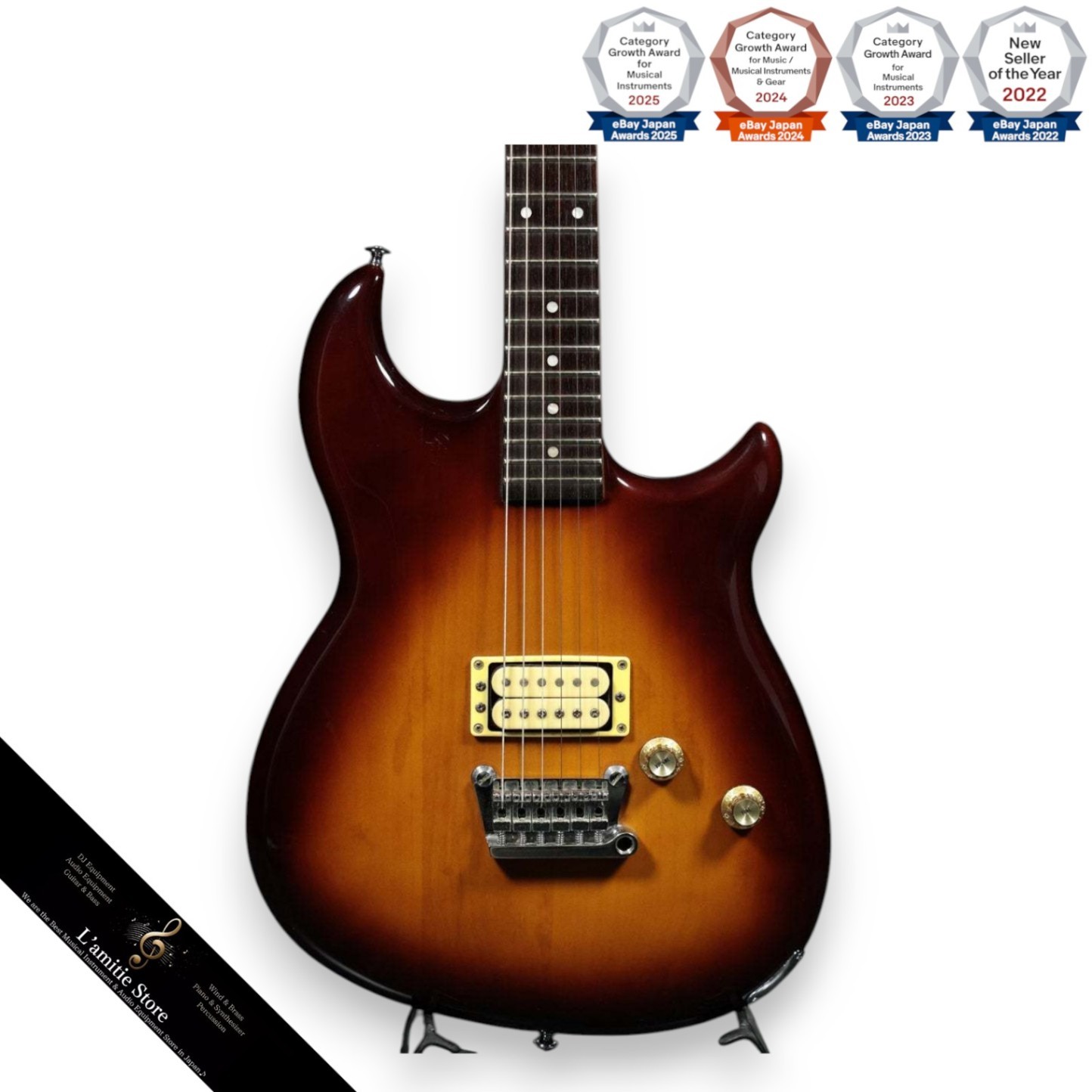 Yamaha SF3000 Brown Sunburst Electric Bass Guitar Creases Scratches