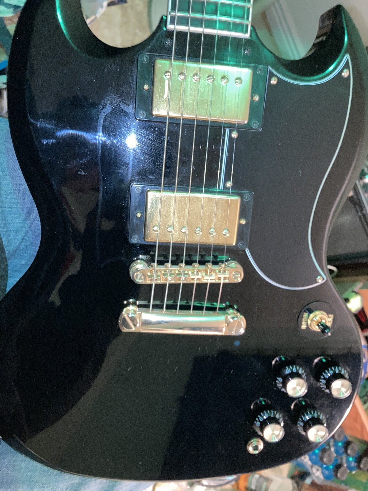 epiphone sg custom, Ebony And Golden Hardware