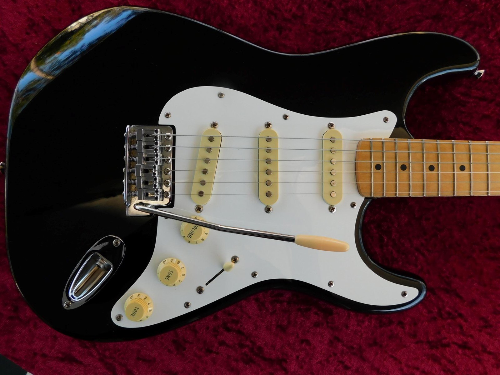 Korean Made Squier Bullet Stratocaster,Black,SSS, Maple Neck, All Original, Nice