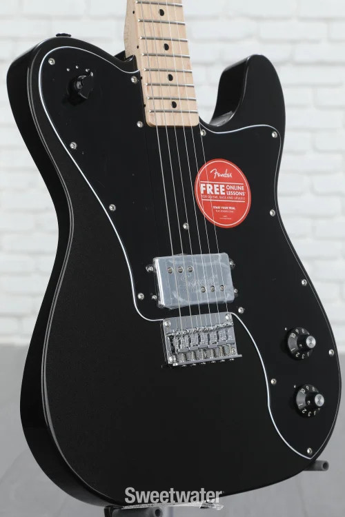 Squier Paranormal Esquire Deluxe Solidbody Electric Guitar – Metallic Black