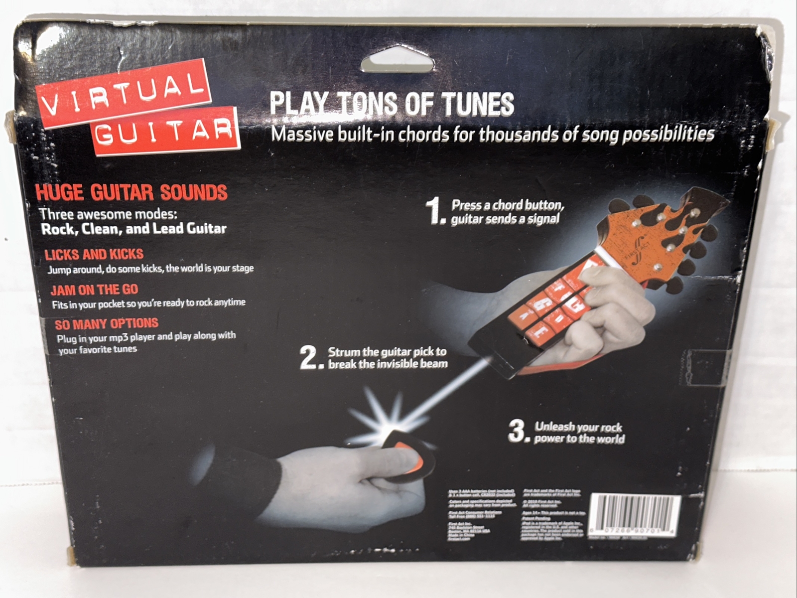 First Act Virtual Electric Guitar Music Learning Toy Plug In Your MP3 Player