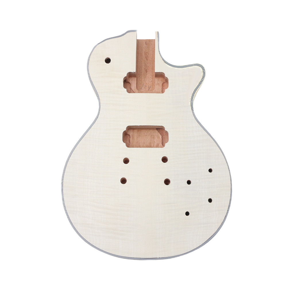 Guitar kits 22 fret 24.75 inch Neck Solid wood body Flamed Maple Veneer
