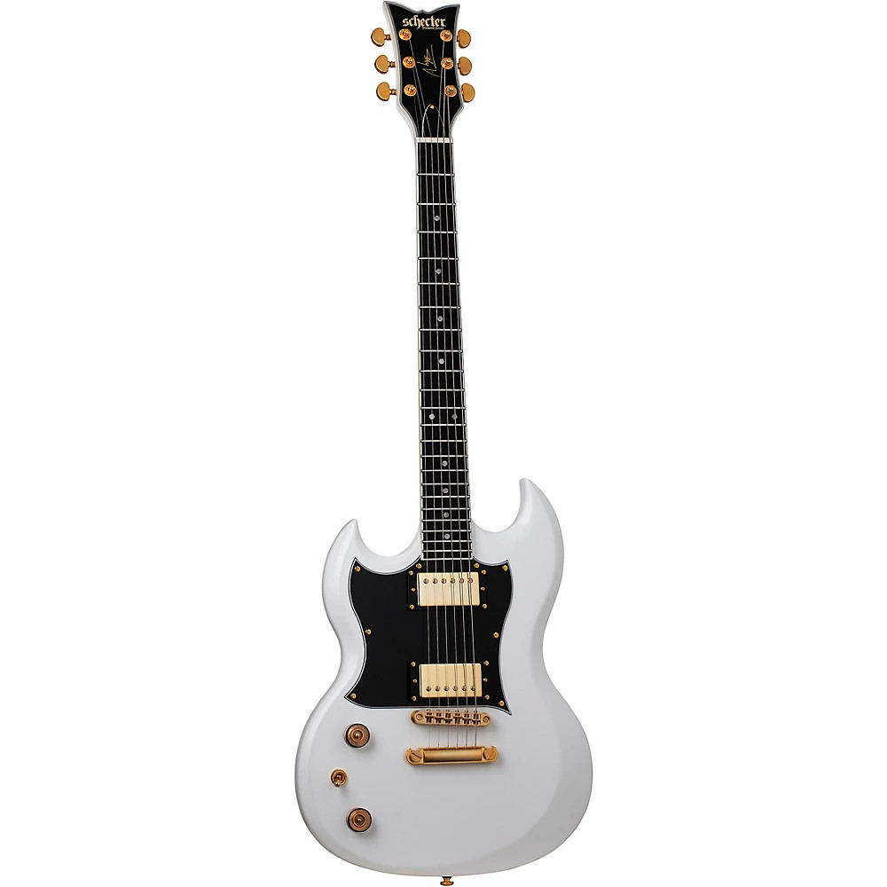 Schecter ZV-H6LLYW66D Zacky Vengeance Left-Handed Electric Guitar Gloss White