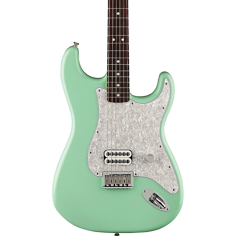 Fender Tom DeLonge Stratocaster Guitar wInvader Pickup Surf Green 1978811594 RF