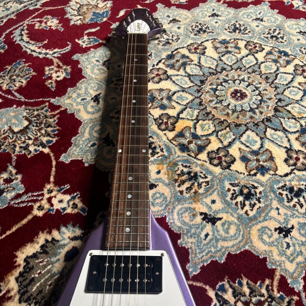 Epiphone Kirk Hammett 1979 Flying V Electric Guitar Purple Metallic