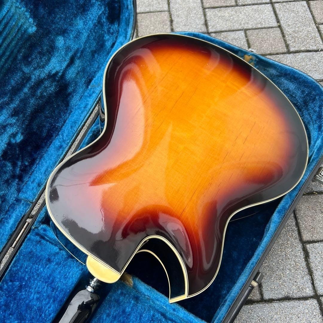 YAMAHA AE-11 Hollow Body Sunburst Electric Guitar Used Shipping From Japan